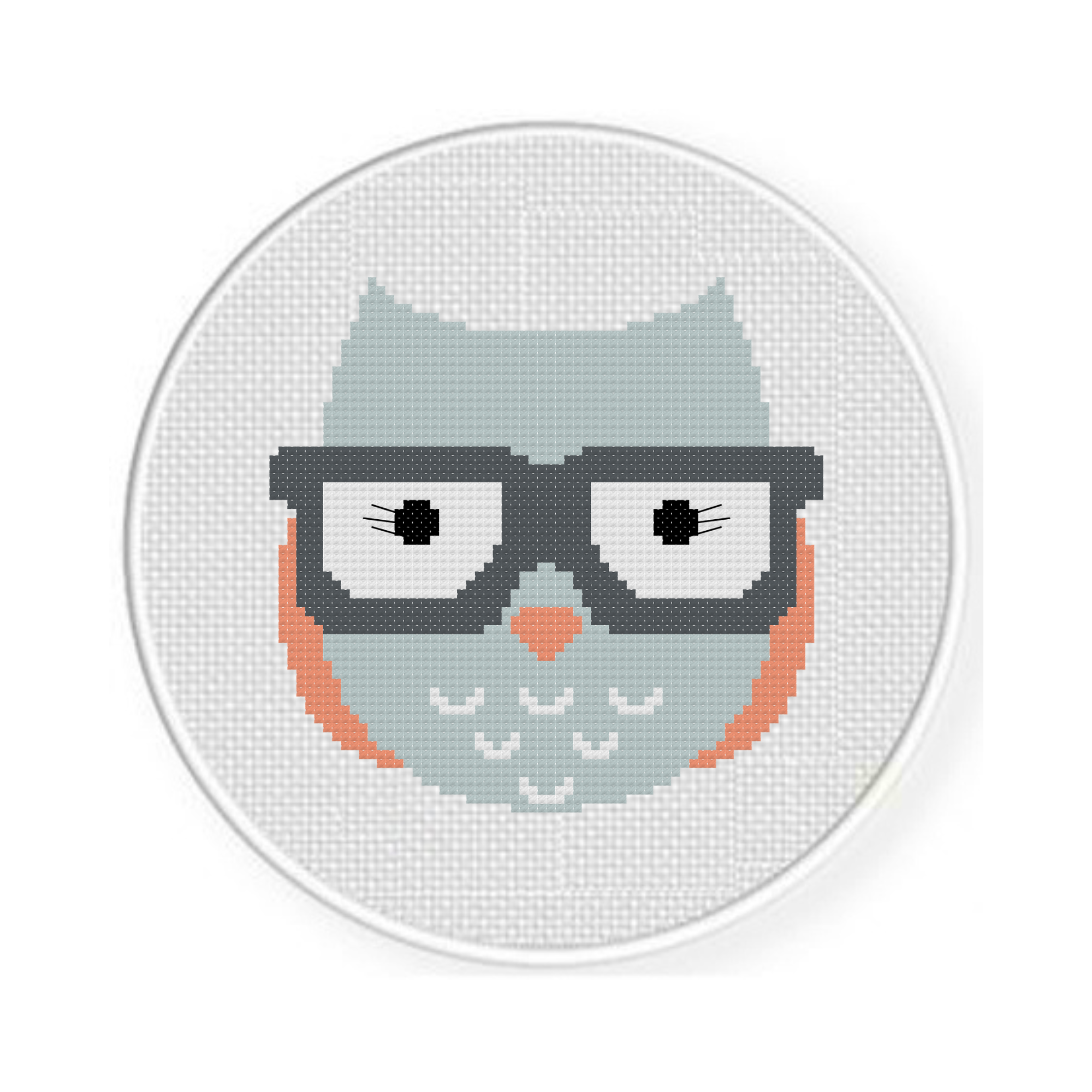 4 Eyed Owl Cross Stitch Pattern - Image 2