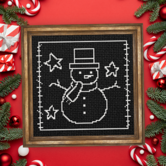 Snowman Patch Cross Stitch Pattern