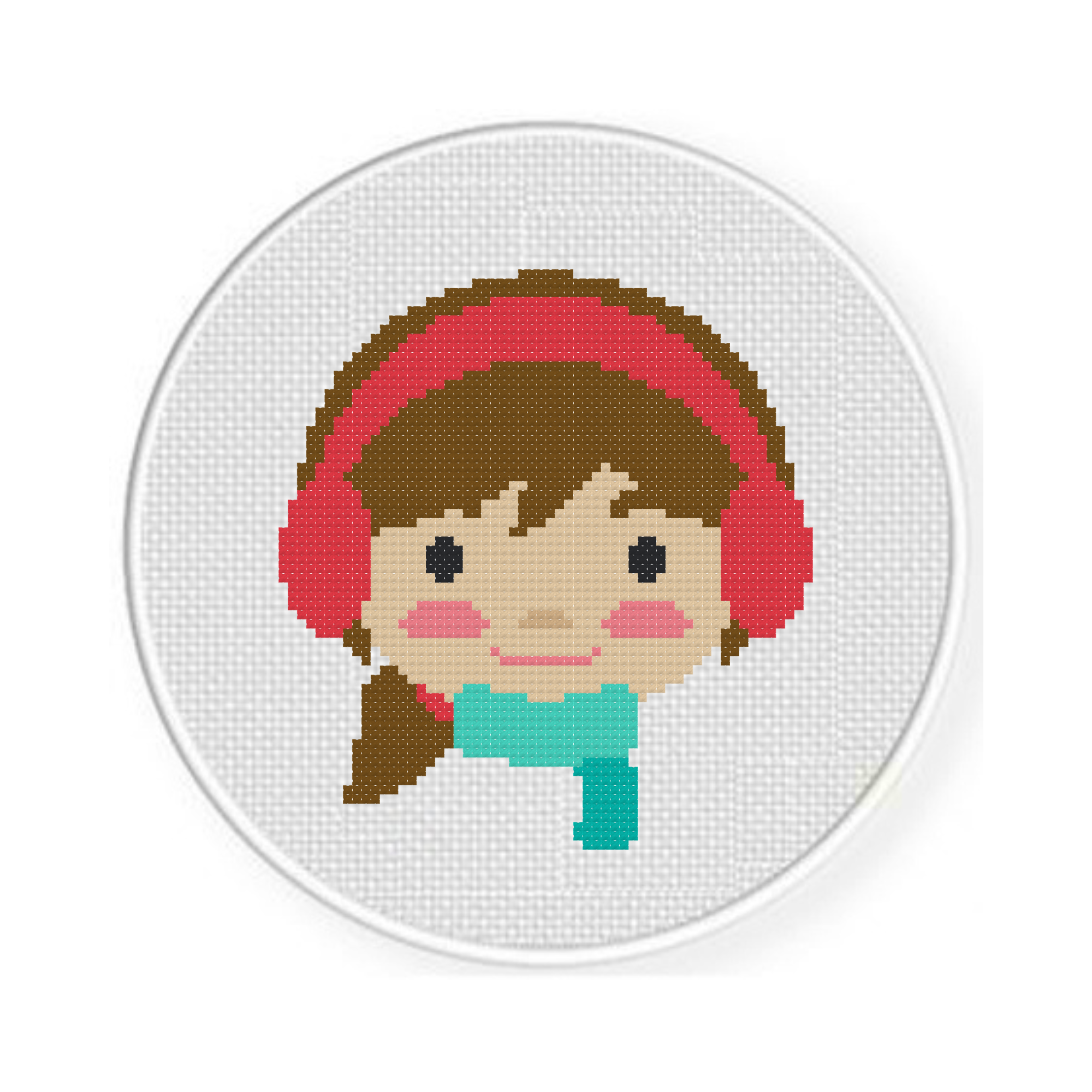 Cute Girl With Ear Warmer Cross Stitch Pattern - Image 2