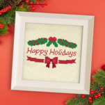 Happy Holidays Cross Stitch Pattern