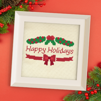 Happy Holidays Cross Stitch Pattern