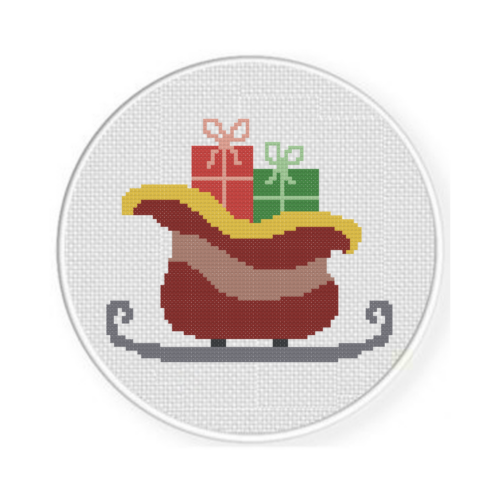 Sled with Gifts Cross Stitch Pattern - Image 2