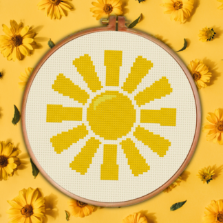 Sun Cross Stitch Pattern