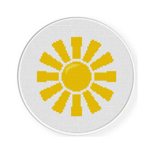 Sun Cross Stitch Pattern - Image 2