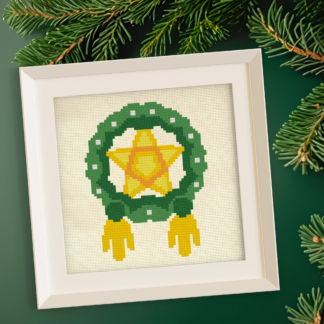 Star Wreath Cross Stitch Pattern
