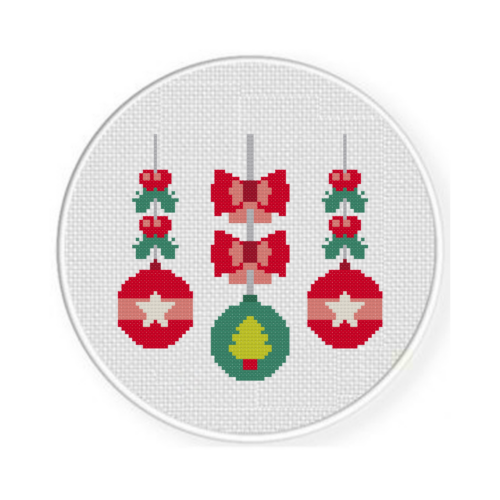 Xmas Decor Balls Cross Stitch Pattern - Image 2