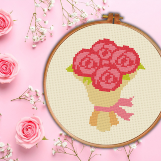 Rose Bouquet Cross Stitch Pattern