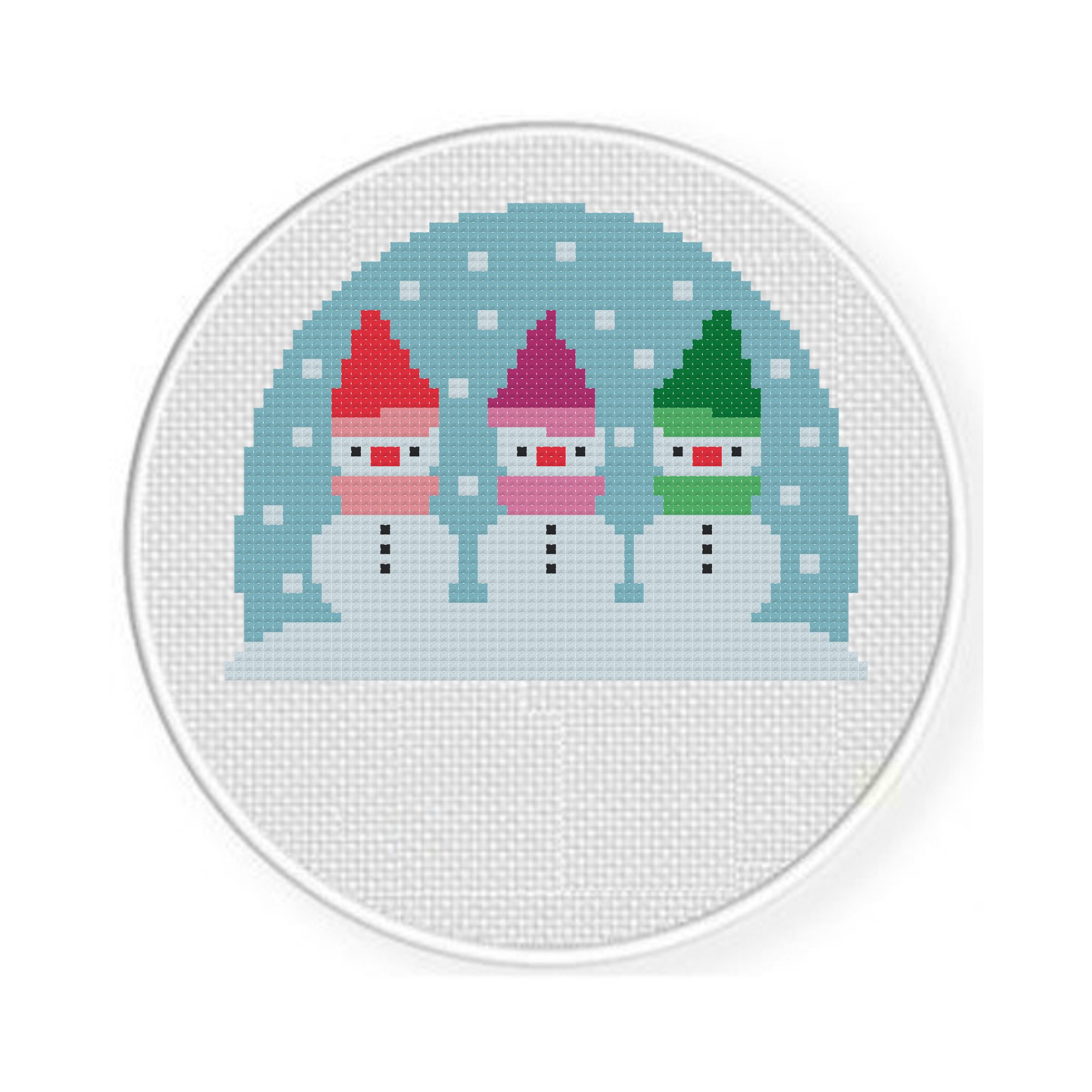 Snowmen Cross Stitch Pattern - Image 2