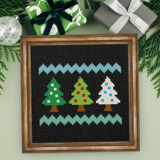 Christmas Trees Cross Stitch Pattern