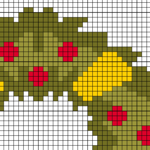 Christmas Green Wreath Cross Stitch Pattern - Image 4