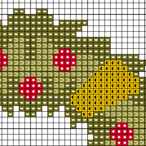 Christmas Green Wreath Cross Stitch Pattern - Image 3