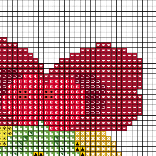 Gold Christmas Bells Cross Stitch Pattern - Image 3