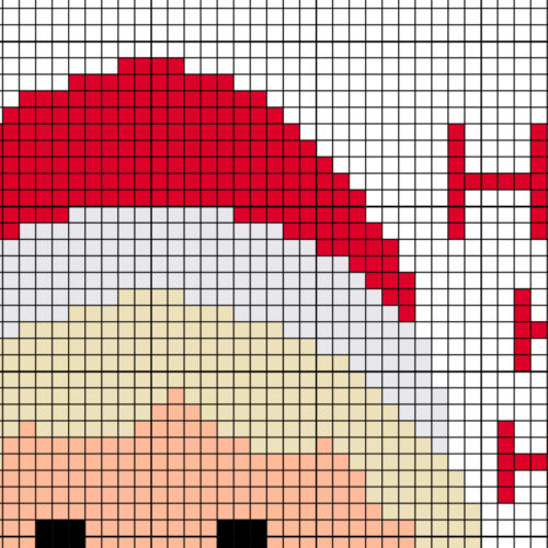 Santa Claus Head Cross Stitch Pattern - Image 3