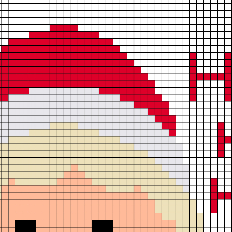Santa Claus Head Cross Stitch Pattern - Image 3