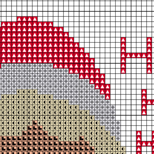 Santa Claus Head Cross Stitch Pattern - Image 4