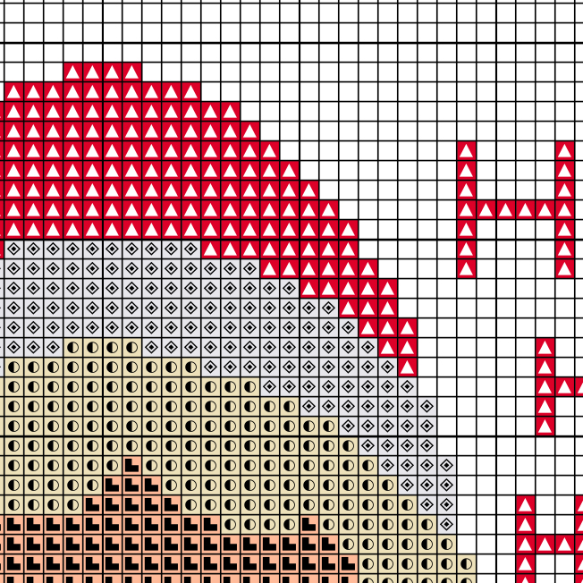 Santa Claus Head Cross Stitch Pattern - Image 4