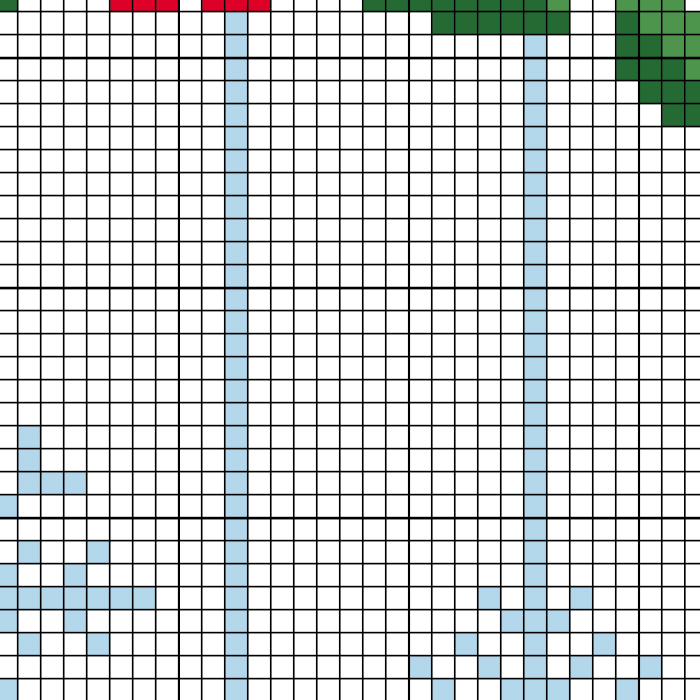 Snowflake Winter Wreath Cross Stitch Pattern - Image 4