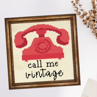Call Me Vintage Cross Stitch Pattern