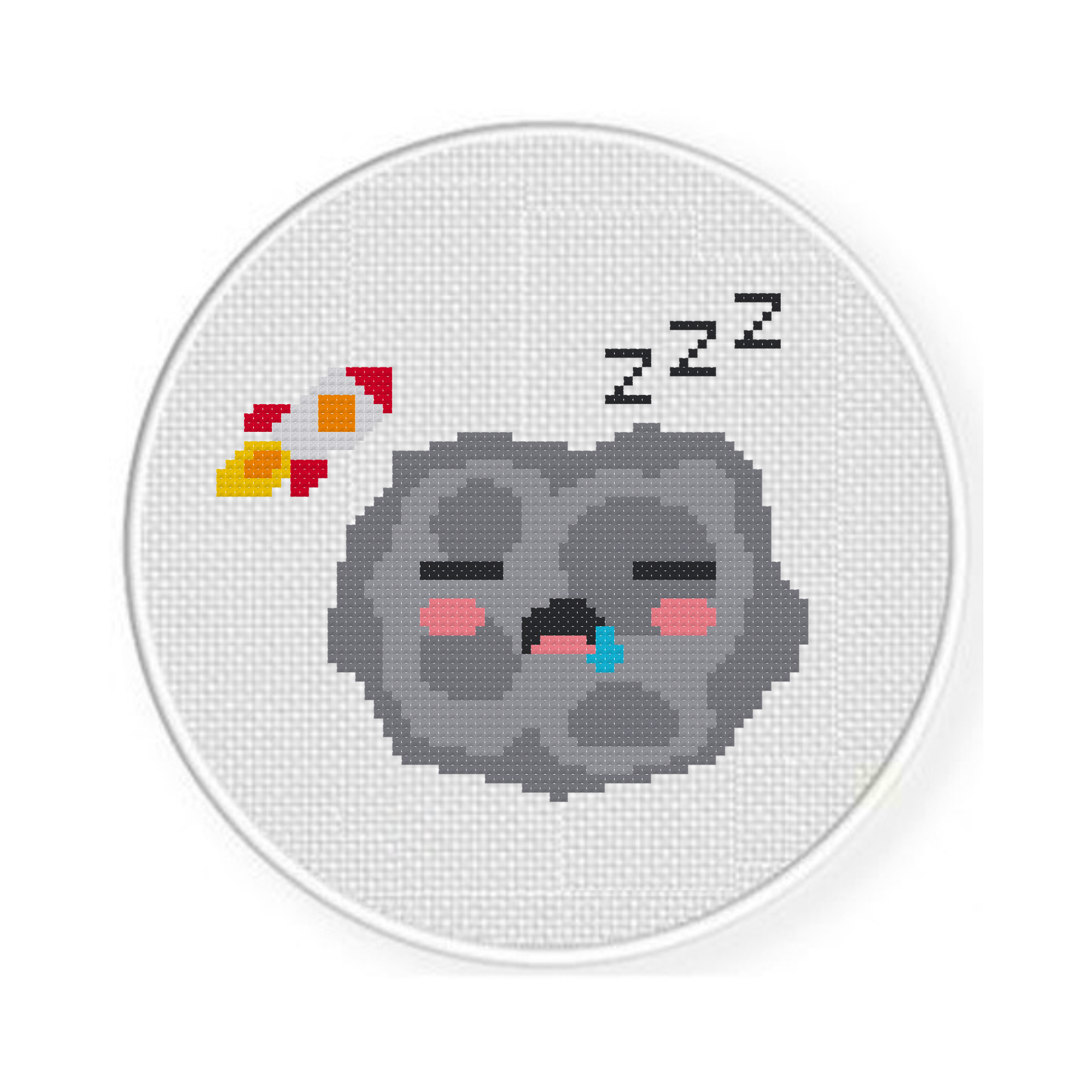 Sleeping Asteroid Cross Stitch Pattern - Image 2