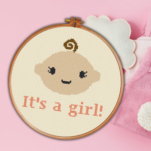 It's A Girl Cross Stitch Pattern