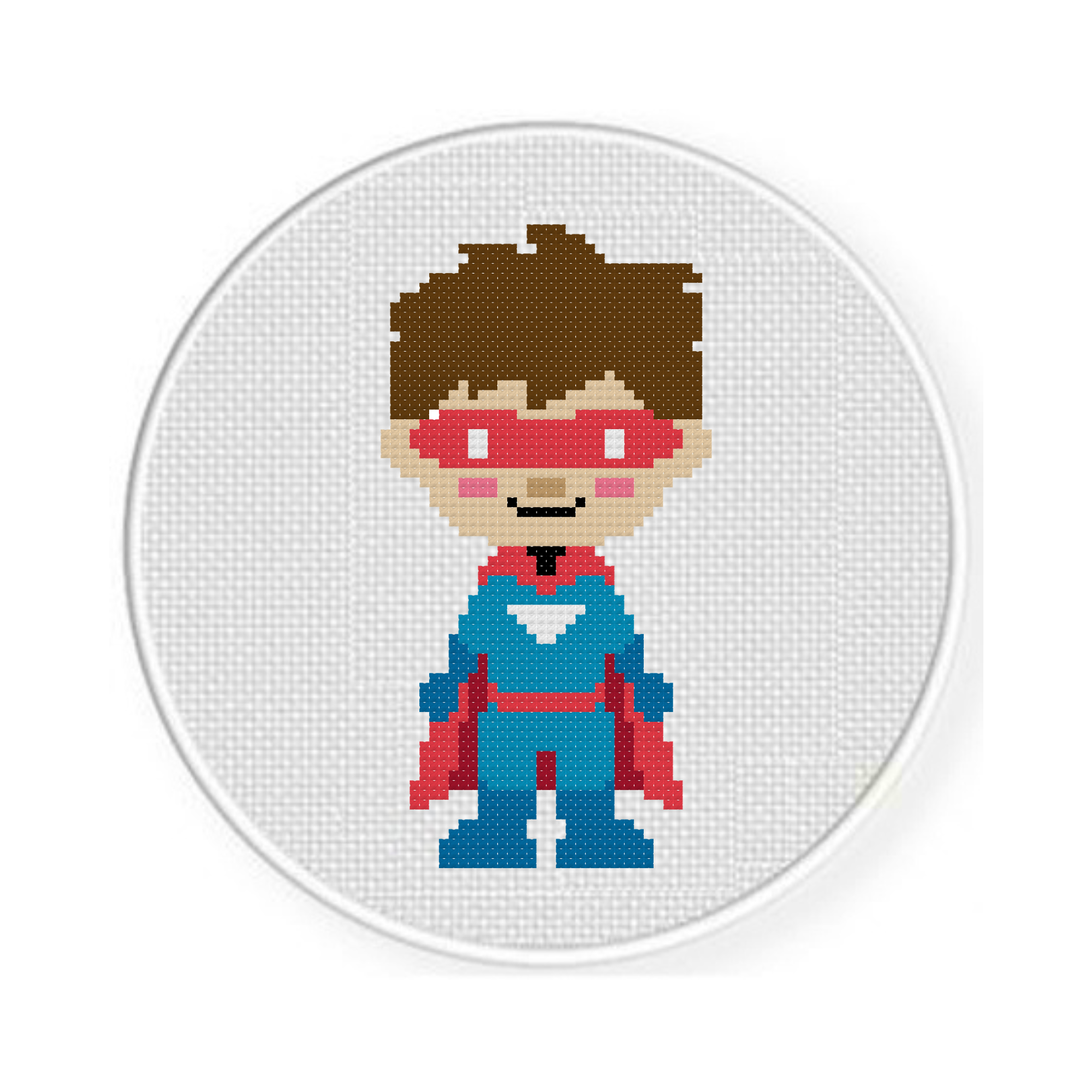 Super Hero Boy Cross Stitch Pattern - Image 2