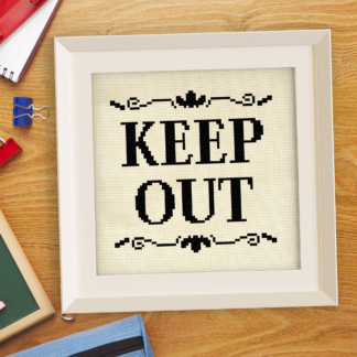 Keep Out Cross Stitch Pattern