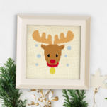 Red Nose Reindeer Cross Stitch Pattern