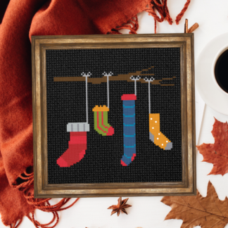 Socks Branch Cross Stitch Pattern