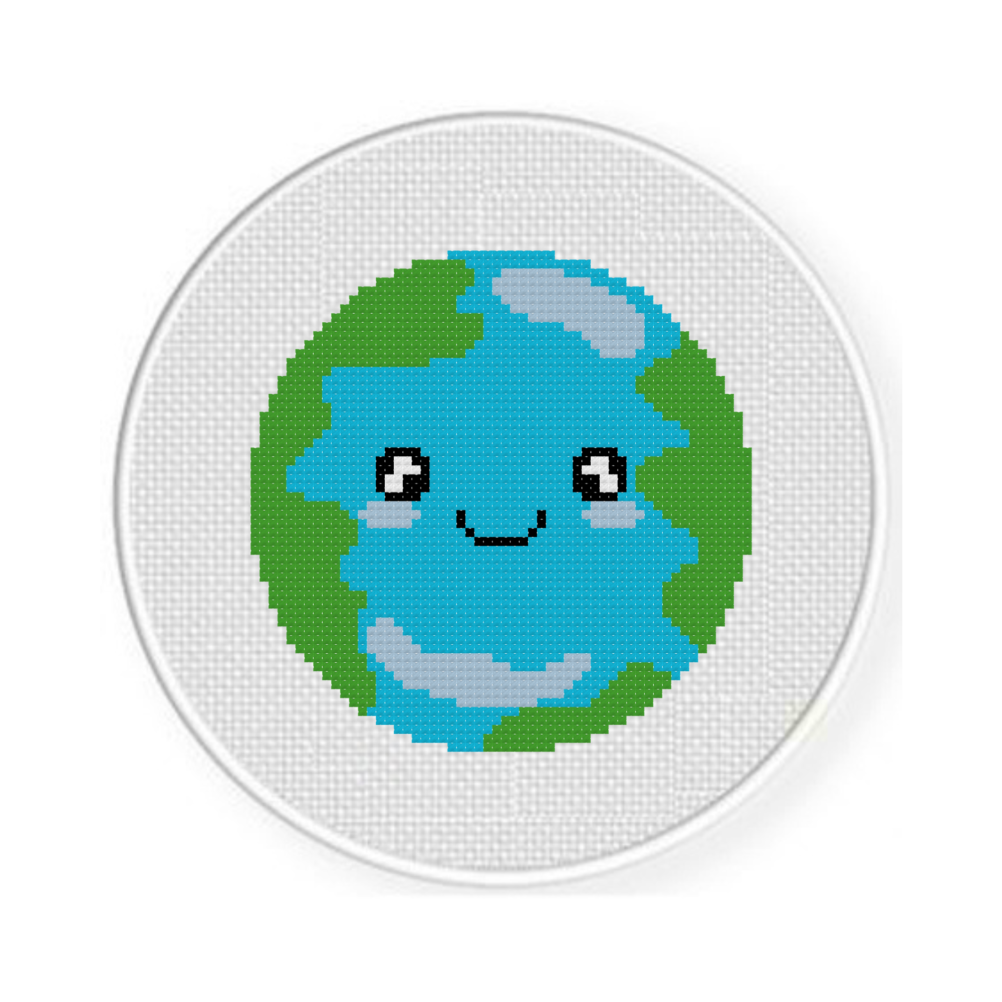 Happy Earth Cross Stitch Pattern - Image 2