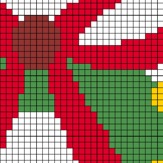 Christmas Bow Wreath Cross Stitch Pattern - Image 4