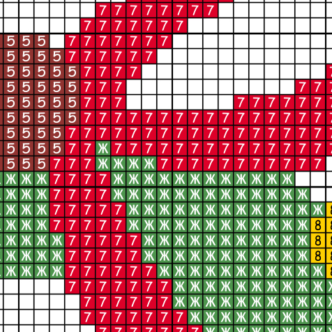 Christmas Bow Wreath Cross Stitch Pattern - Image 3