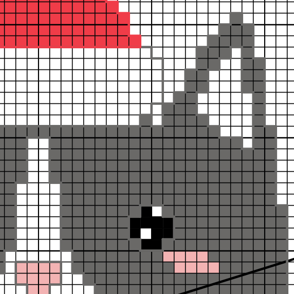 Christmas Cat Pot Cross Stitch Pattern - Image 4