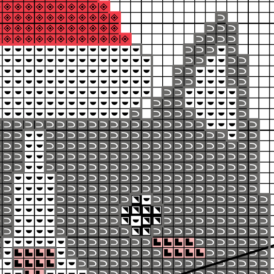 Christmas Cat Pot Cross Stitch Pattern - Image 3