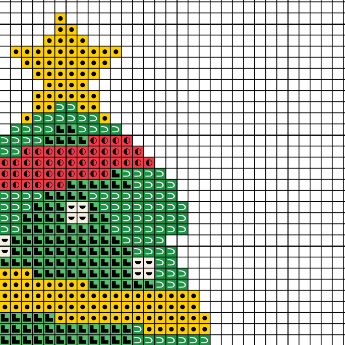 Christmas Tree With Gifts Cross Stitch Pattern - Image 3
