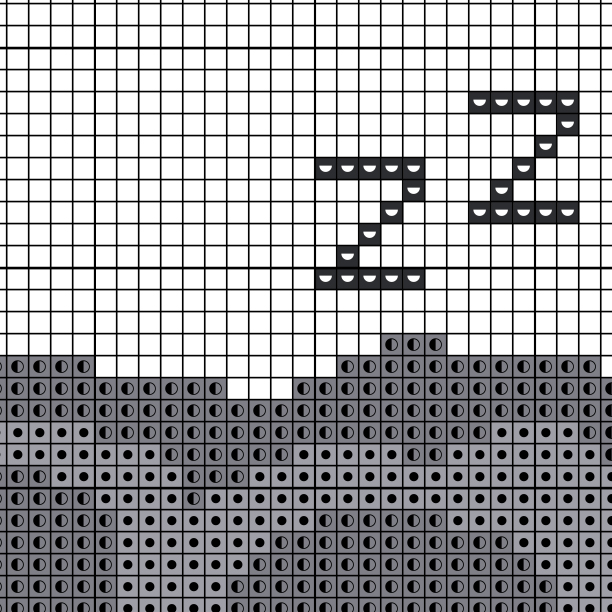 Sleeping Asteroid Cross Stitch Pattern - Image 3