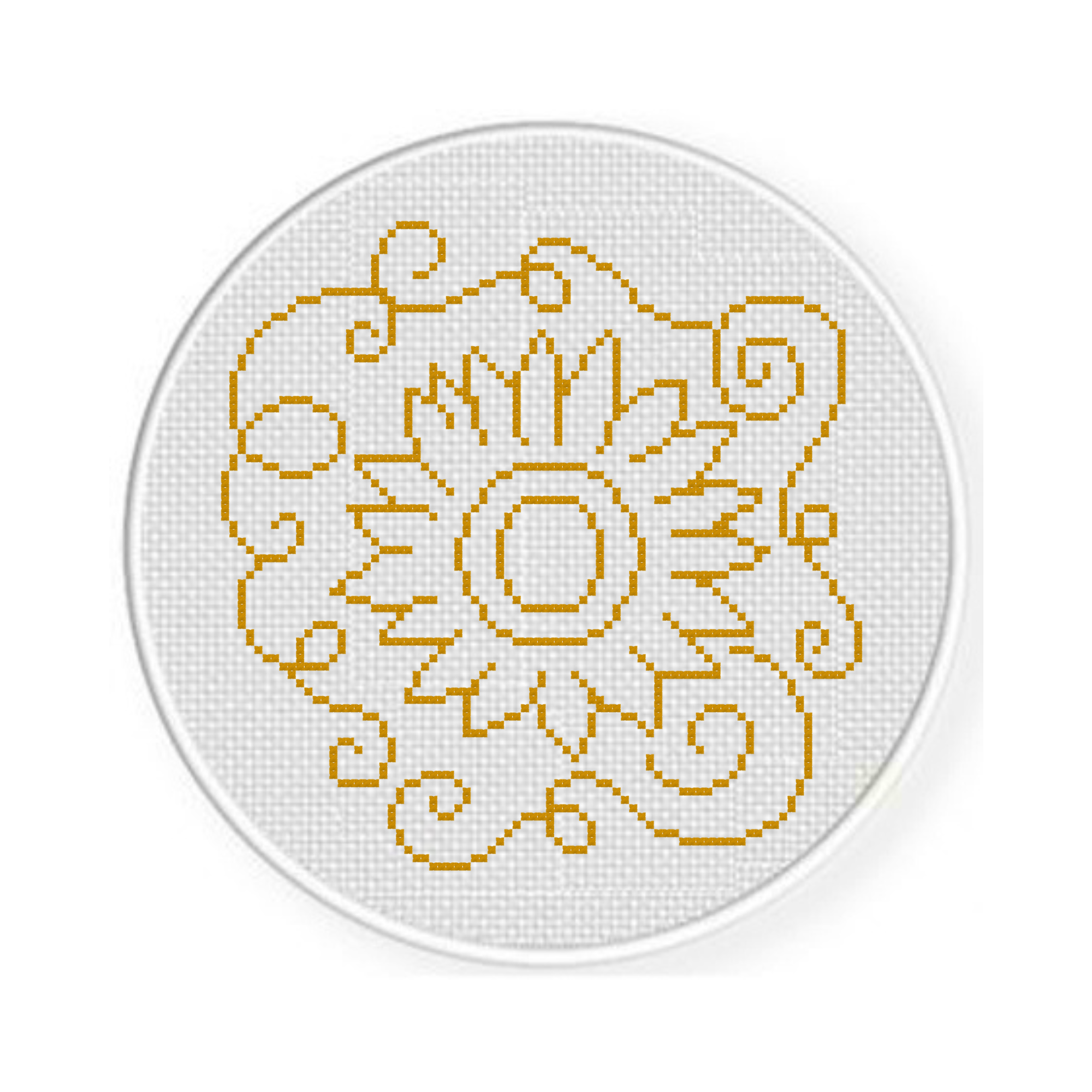 Swirly Sunflower Cross Stitch Pattern - Image 2