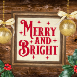 Merry & Bright Cross Stitch Pattern