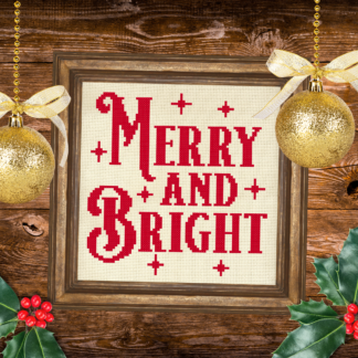 Merry & Bright Cross Stitch Pattern