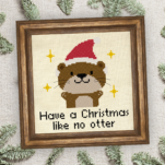 Have A Christmas Like No Otter Cross Stitch Pattern