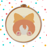 Corgi Back Cross Stitch Pattern