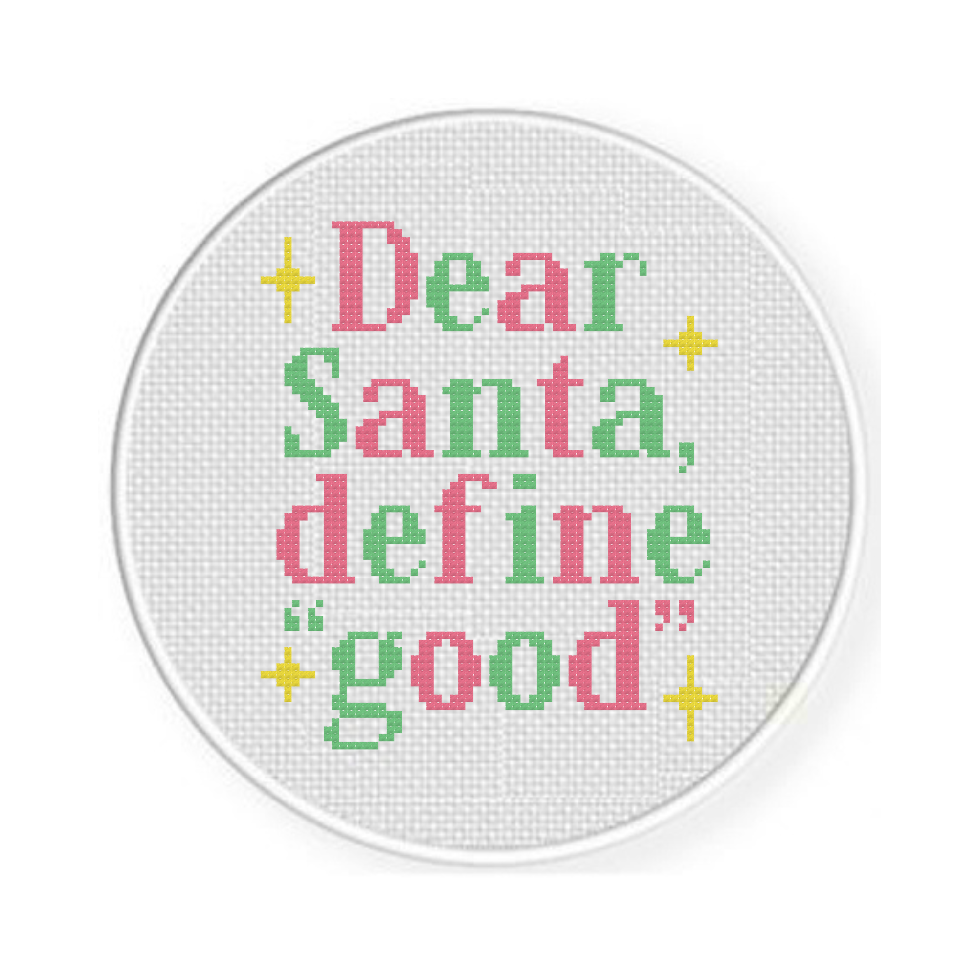 Dear Santa, Define 'Good' Cross Stitch Pattern - Image 2
