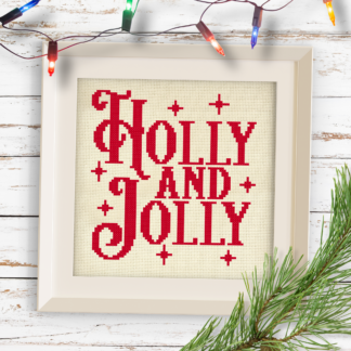 Holly & Jolly Cross Stitch Pattern