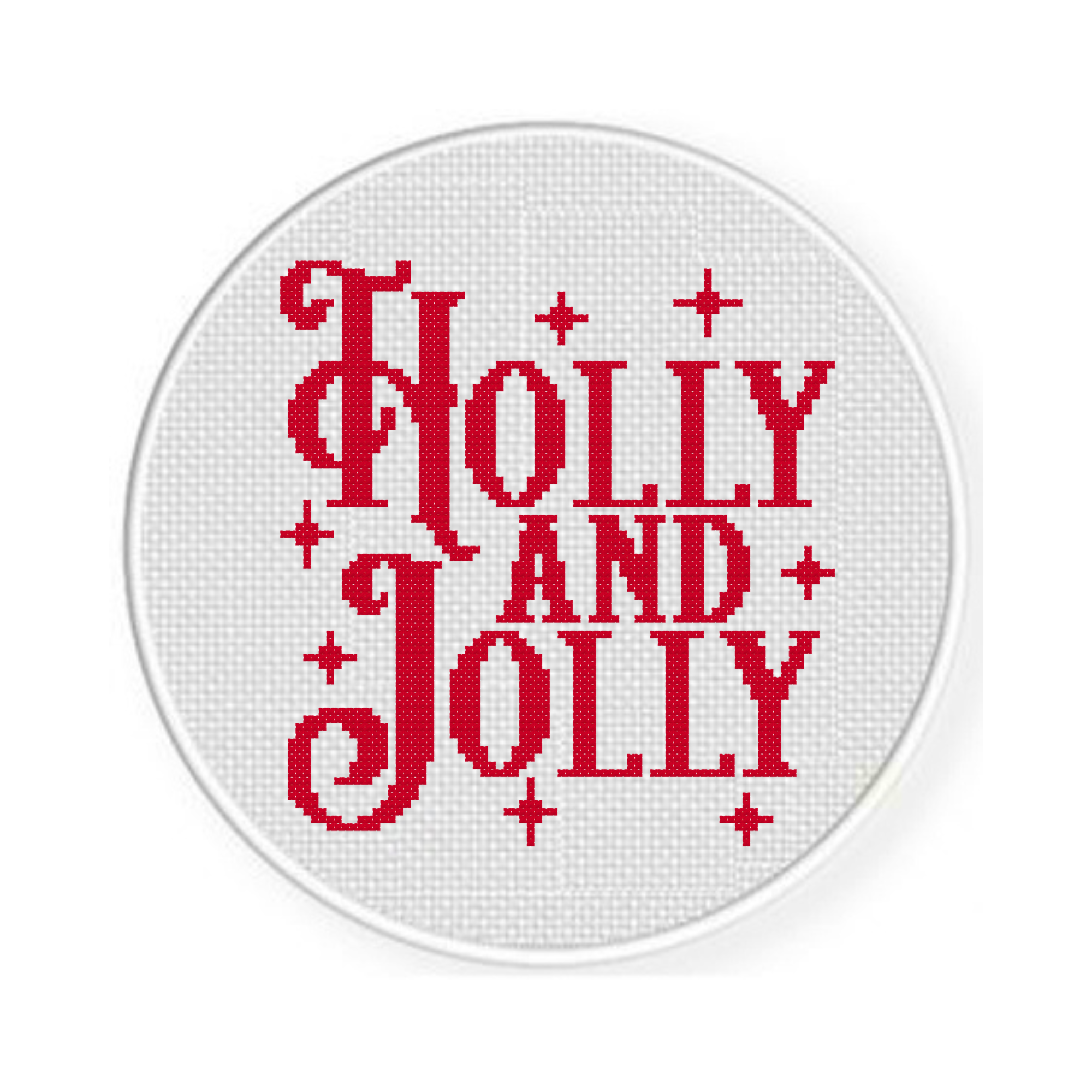 Holly & Jolly Cross Stitch Pattern - Image 2