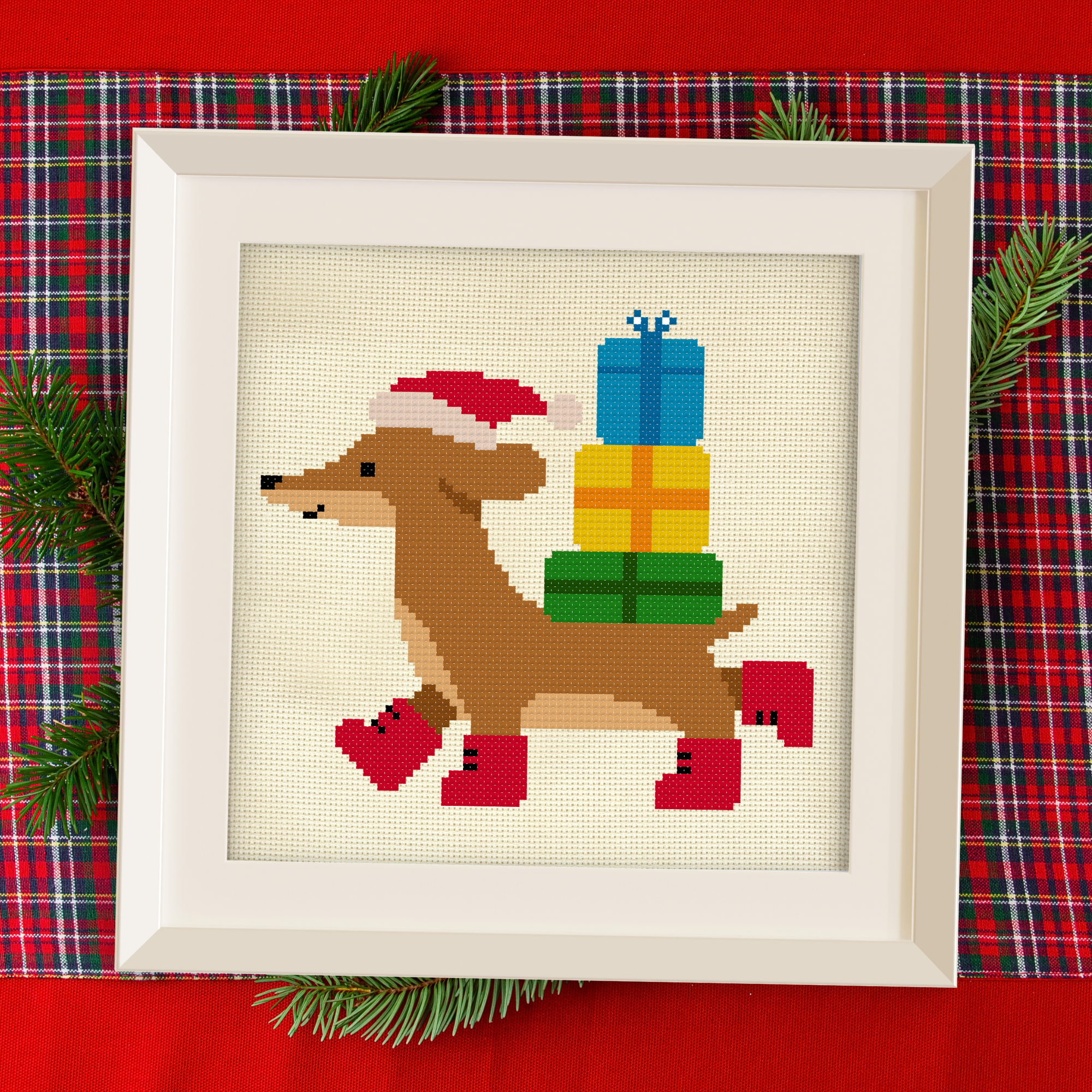 Merry Dogmas Cross Stitch Pattern