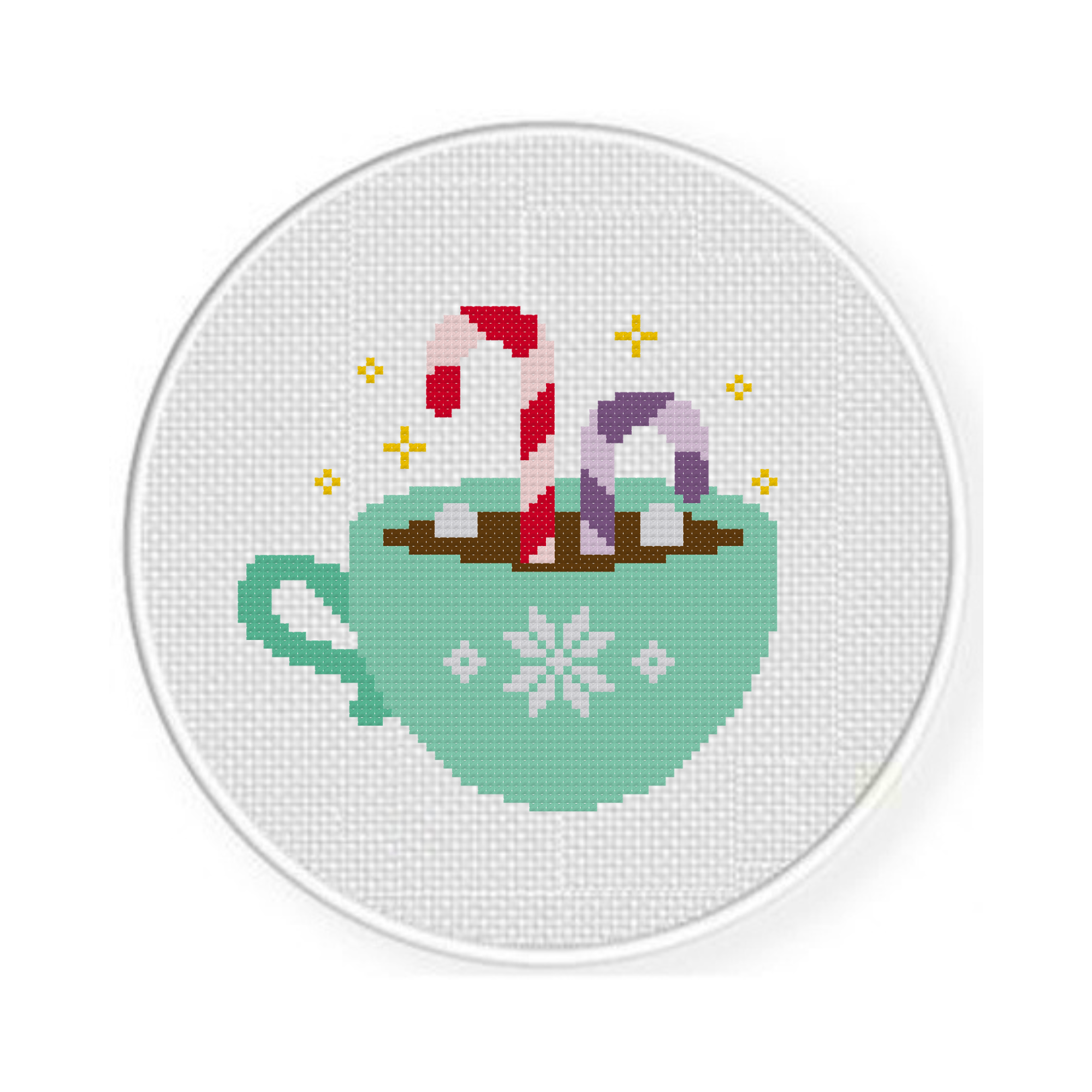 Hot Cocoa Candy Cross Stitch Pattern - Image 2