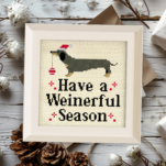 Christmas Dachshund Cross Stitch Pattern