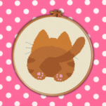 Kitty Back Cross Stitch Pattern
