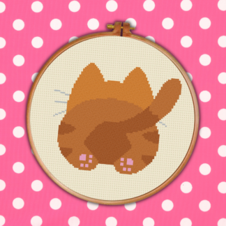 Kitty Back Cross Stitch Pattern