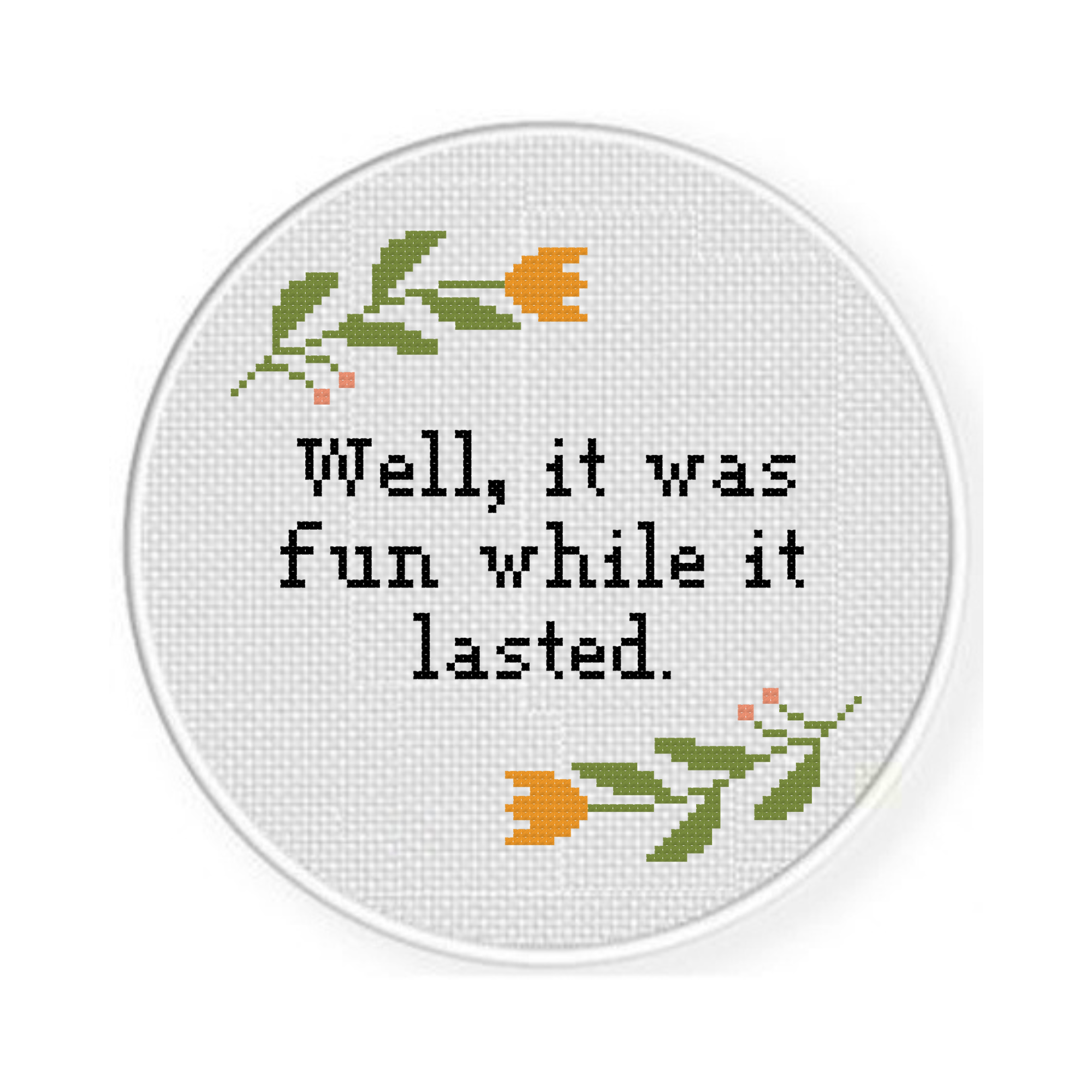 Well, It Was Fun While It Lasted Cross Stitch Pattern - Image 2