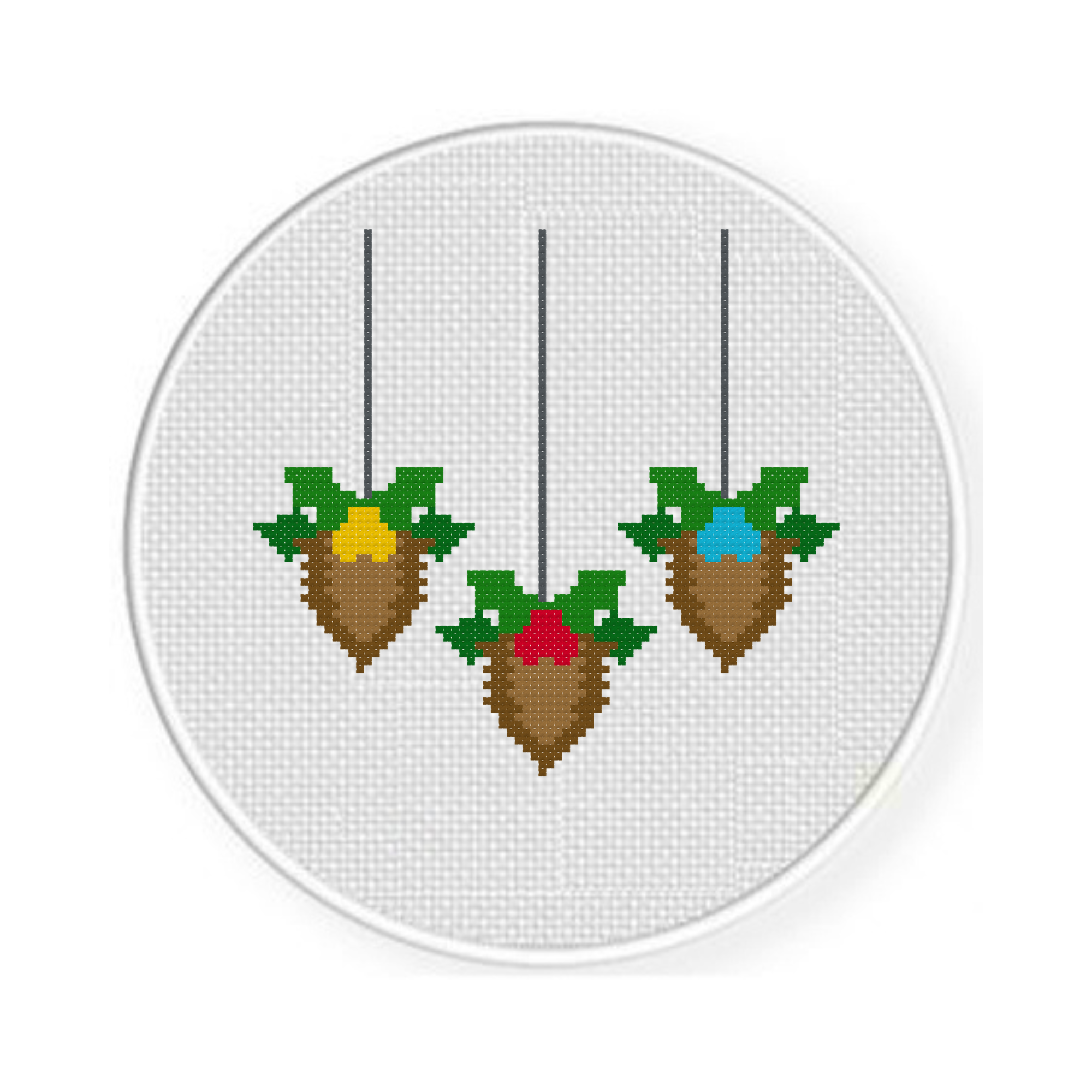 Pinecones Cross Stitch Pattern - Image 2
